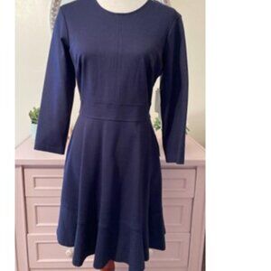 Navy A-Line Knit Dress